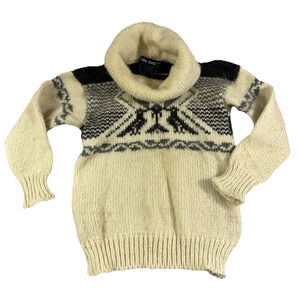 Les-Knit Vintage 100% Icelandic Wool‎ Old Money Women’s Knit Sweater Sustainable